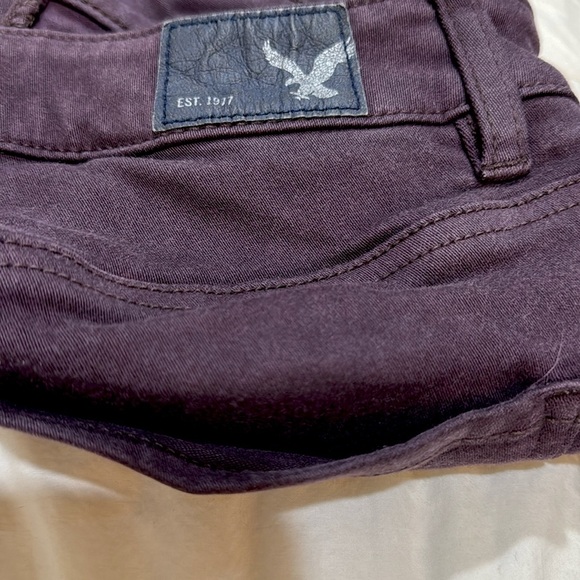American Eagle outfitters high rise Jegging Crop super stretch Plum - Picture 5 of 5